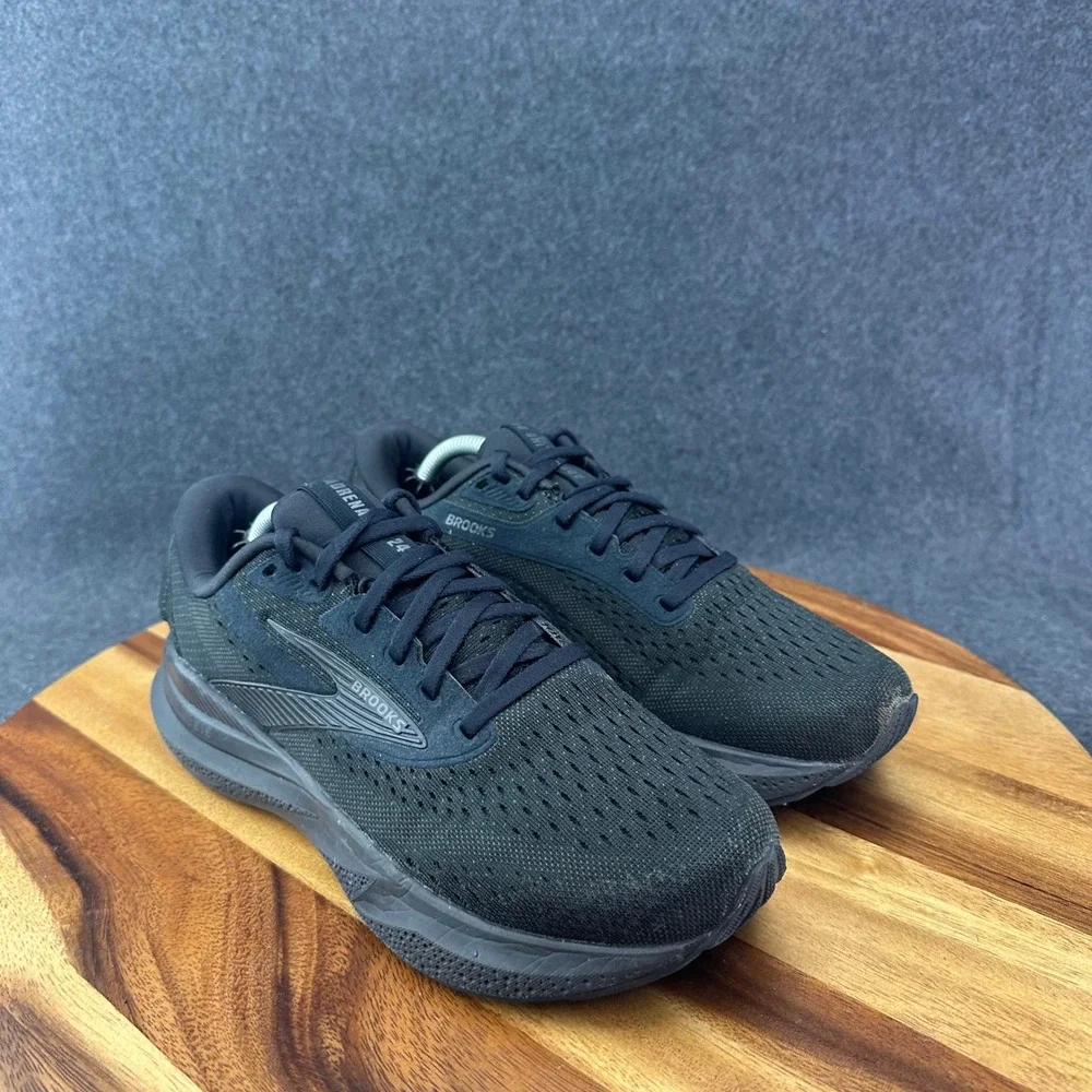 Brooks Adrenaline GTS 24 Triple Black 1204261D020 Women's Size 8D Wide